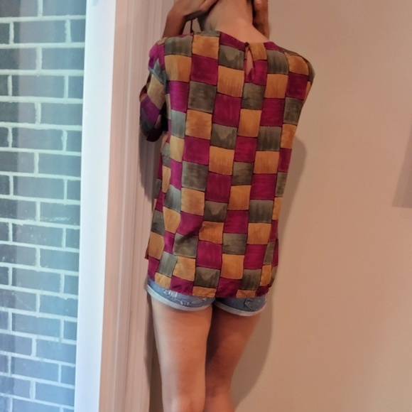 Notations Block Patterned Blouse - Picture 2 of 5